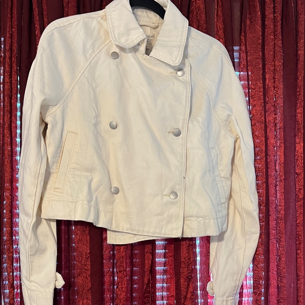Universal Thread Cream Denim Utility Jacket